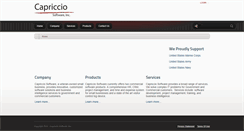 Desktop Screenshot of capricciosoftware.com